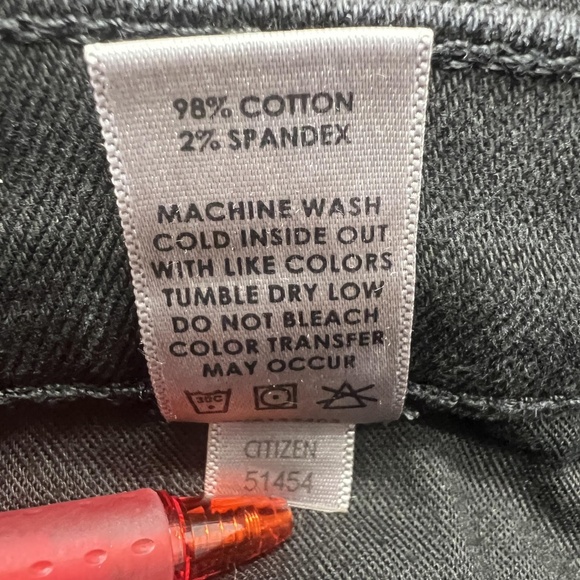Cotton Citizen Jeans Womens 25 Black Fly Flare Crop Made in USA Button Fly Denim - Picture 9 of 12